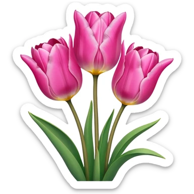 Pink tulips  sticker
