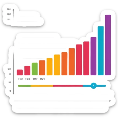 A graphics sheet in which graphic is going up titled "muscle mass" sticker