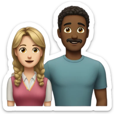 otis and meave from sex education sticker