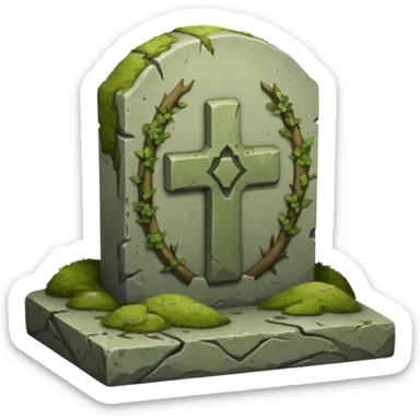 A 'Y' on a grave, no background sticker