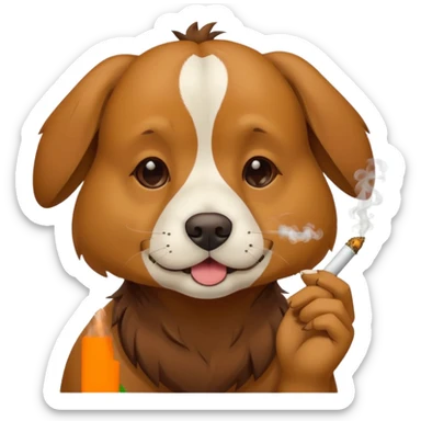Dog smoking weed sticker