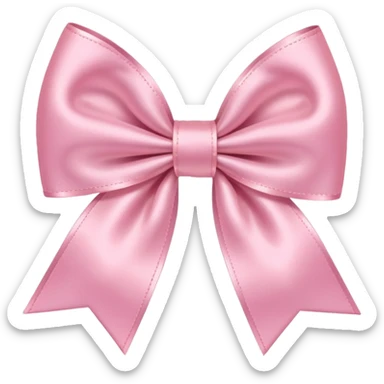 Quiero este emoji 🎀 pero de color rosa pastel claro sticker
