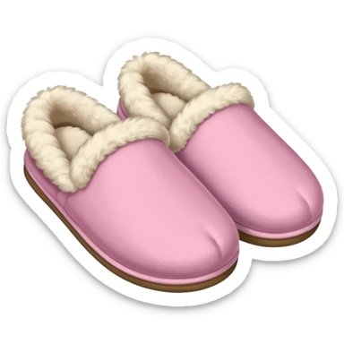 A pink house slipper thrown by the mother. sticker