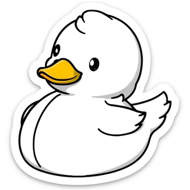 yellow rubber duck toy sticker