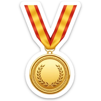 JUST THE CIRCLE  golden medal with a glossy finish, central empty space, details in border  sticker