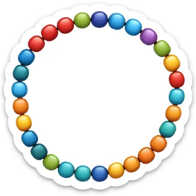 Colorful String Bead sticker