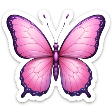 Pink butterfly sticker