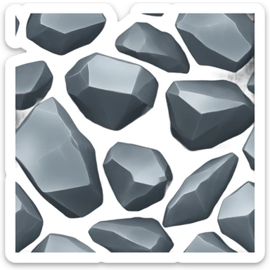 Dark Grey mineral sticker