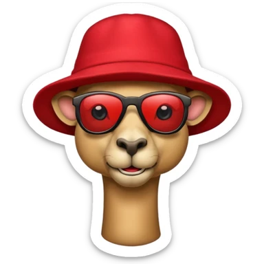  camel with hat sticker