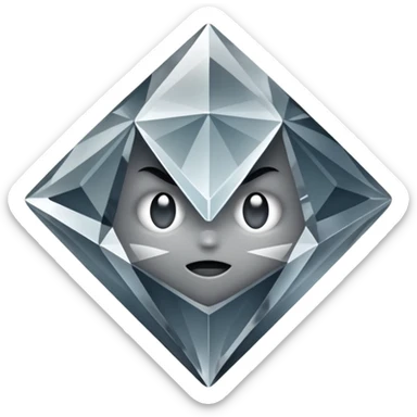 Dirty diamond surround by smoke sticker