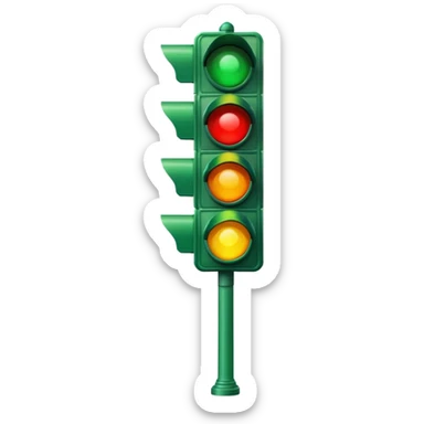 traffic light where is green light only turned on sticker
