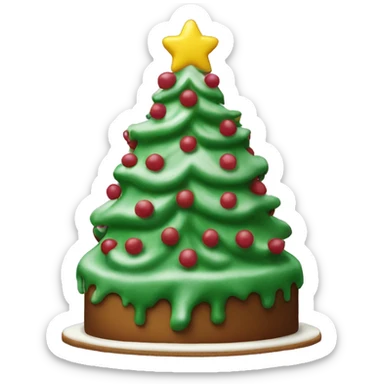 christmas tree hostess cake sticker