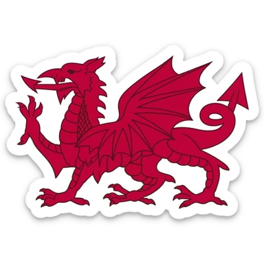 Wales and Montana emoji flag sticker