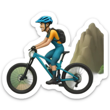 mountain-biker-head sticker