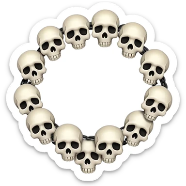garland made of skul sticker