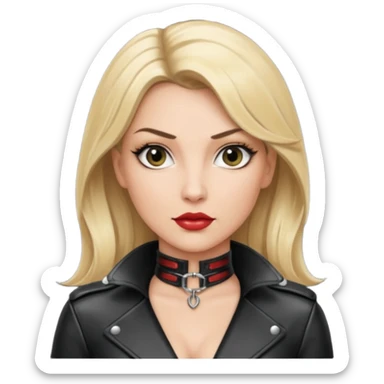  One Dominatrix with blonde hair sticker