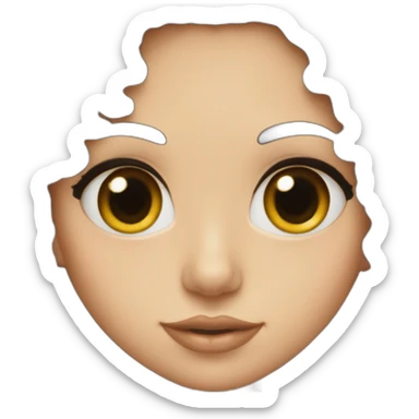 Brunette girl with big eyes and wavy black hair, lover of taylor swift sticker