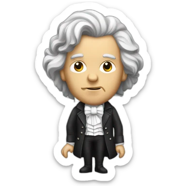 Beethoven pasando la aspiradora sticker