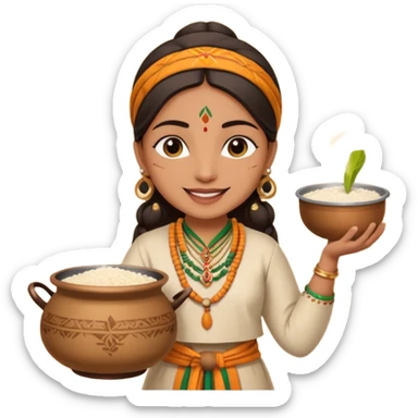 Emoji about Indian festival pongal  sticker