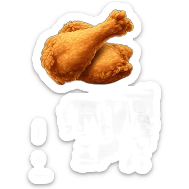 Fried chicken slot machine sticker