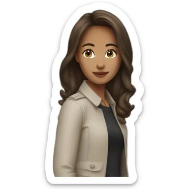 brunette in london sticker