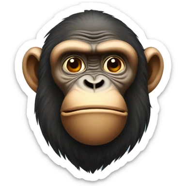 Ape with hands on his cheeks sticker