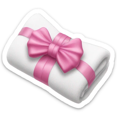 spa hot towels wrapped in a pink bow sticker