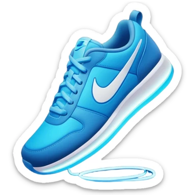 Un logo de nike en luz de neon sticker