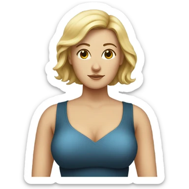 white woman with an hourglass figure sticker