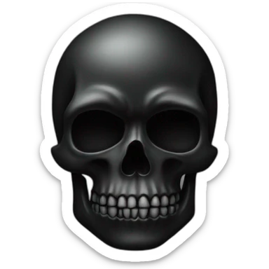Black skull sticker