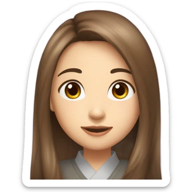 Longhair-Japanese-girlfriend-browneye sticker