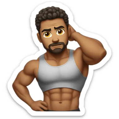 sad gym bro sticker