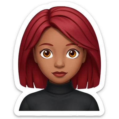 LaTavia Robeson with dark red hair sticker