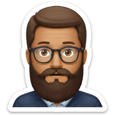 HOMME LONGUE BARBE LUNETTE sticker