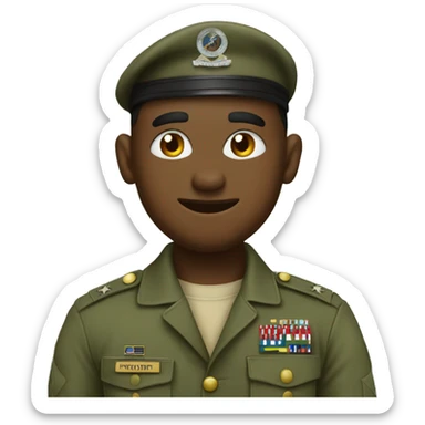 a ma in the military textin a message on his phone sticker