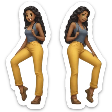 Tow girls best friend one of them taller then the other sticker