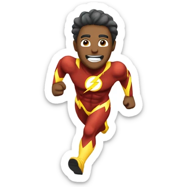 flash man running (blue and white colors only) sticker