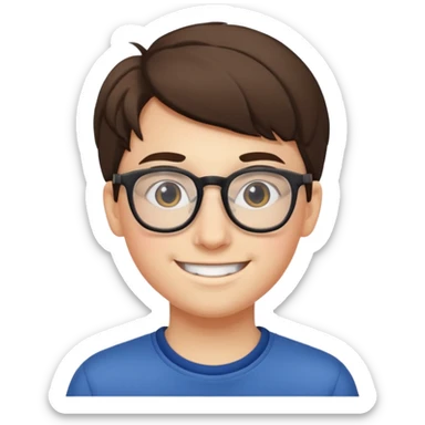 Glasses Wearing Teen sticker