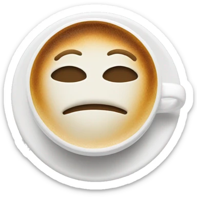 Only Cappuccino in Chanel white cup  sticker