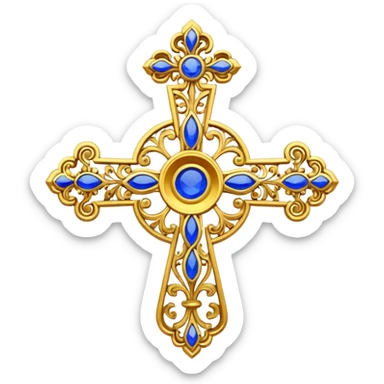 Russian Empire cross  sticker
