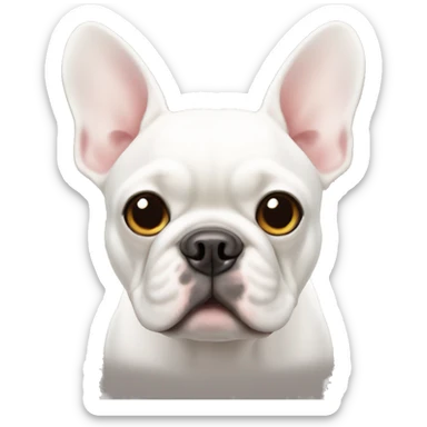 White French bulldog sticker