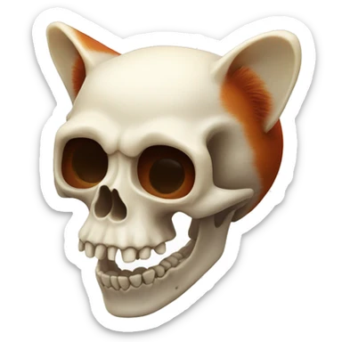 red panda skeleton skull bones sticker