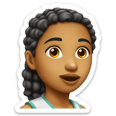 the latin girl sends a kiss sticker