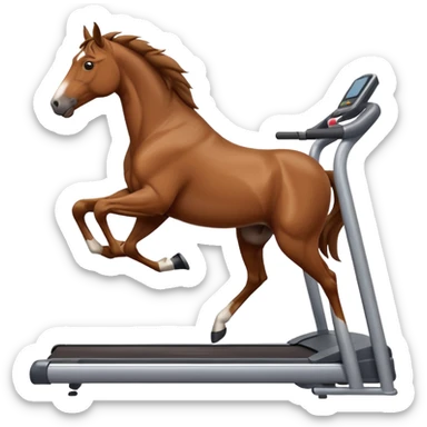 horse on a treadmill sticker