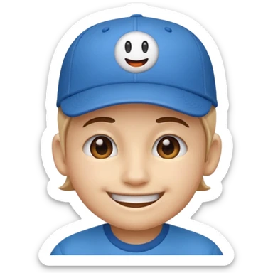 👌😁🧢 Combine these emojis and please, no body, just the head. as a sticker sticker