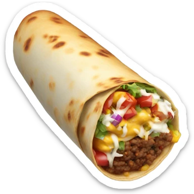 Rocket burrito ￼ sticker