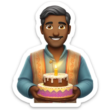 Happy Birthday from a Kashmiri Hindu man  sticker