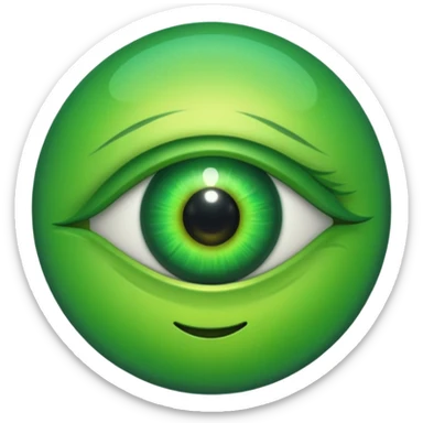 Quiero que hagas un emoji del ojo de fuerza regida sticker