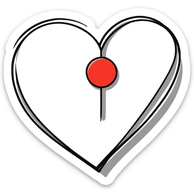 three hearts sticker
