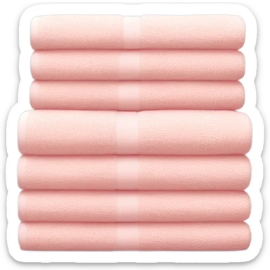 Light pink stacked towels sticker